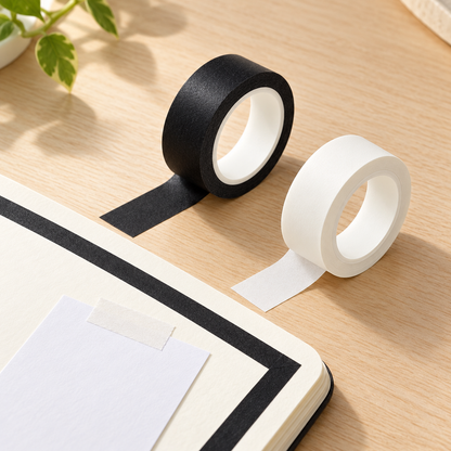 Plain tape used for notebook borders