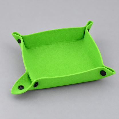 One corner opened to show snap construction